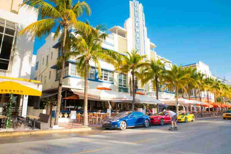 Typical image of the Art Deco South Beach in Florida