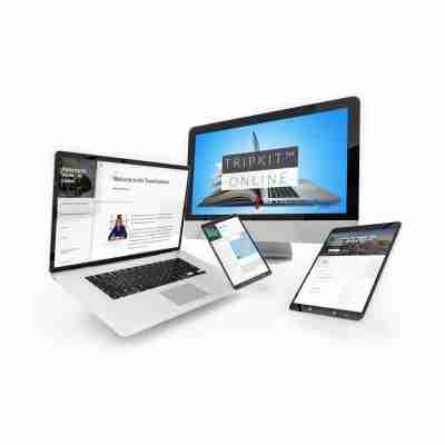 The TRIPKIT online featured on multiple types of computer and mobile screens.