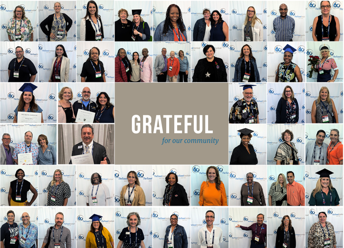 Montage of Certified Graduates - Title in the center: Grateful for our Community