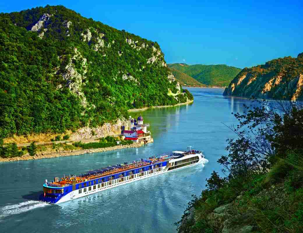 Riverboat cruising