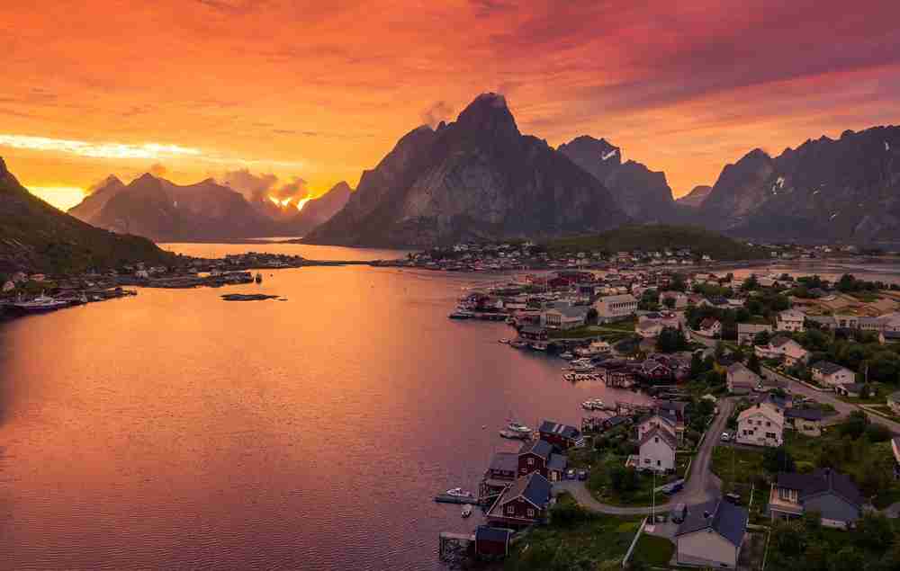 Village of Riene in the Lofoten Isalnds