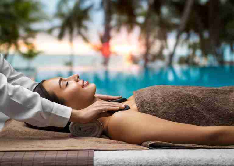 Attractive woman getting a shoulder massage - Photo courtesy of Greater Palm Springs