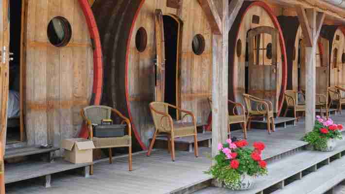 Hotel rooms inside casks in Stavoren, Netherlands - Harry Wedzinga/Shutterstock.com