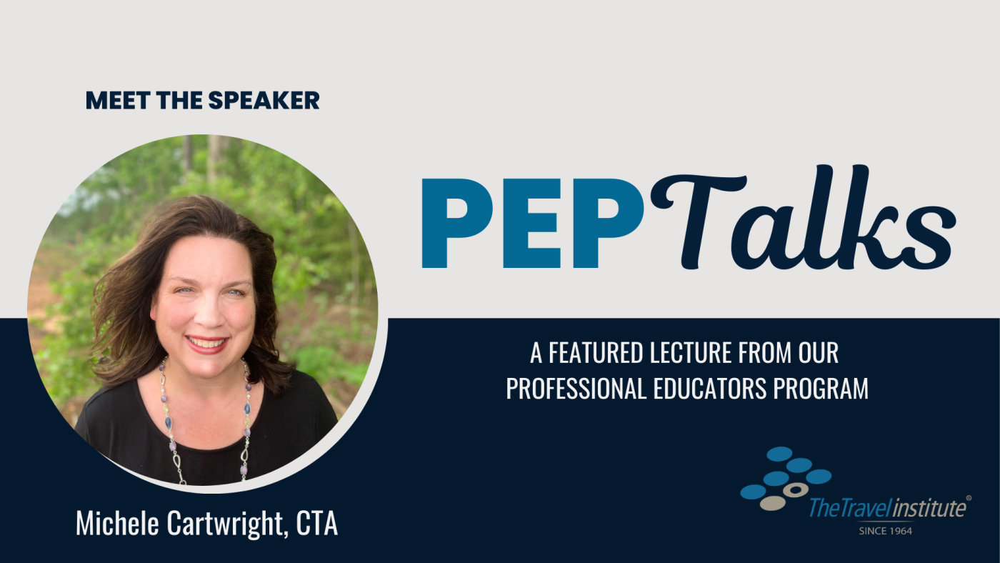 PEP Talks Banner - Michele Cartwright,CTA