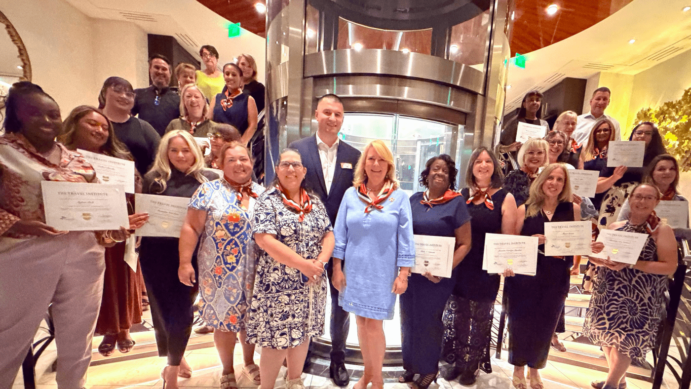 Travel advisors aboard AmaWaterways AmaStella for The Travel Institute CTA Immersion Program