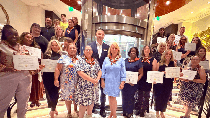 Travel advisors aboard AmaWaterways AmaStella for The Travel Institute CTA Immersion Program